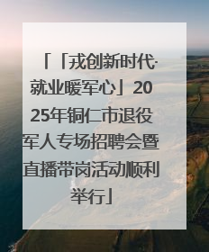 「戎创新时代·就业暖军心」2025年铜仁市退役军人专场招聘会暨直播带岗活动顺利举行