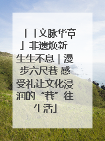 「文脉华章」非遗焕新 生生不息｜漫步六尺巷 感受礼让文化浸润的“巷”往生活