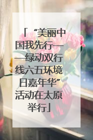 “美丽中国我先行——绿动双行线六五环境日嘉年华”活动在太原举行