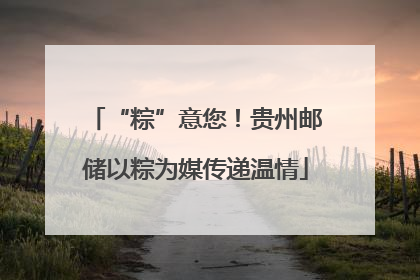 “粽”意您！贵州邮储以粽为媒传递温情