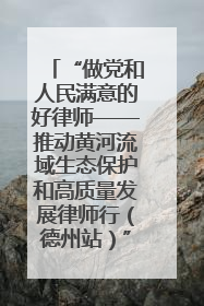 “做党和人民满意的好律师——推动黄河流域生态保护和高质量发展律师行（德州站）”活动成功举办