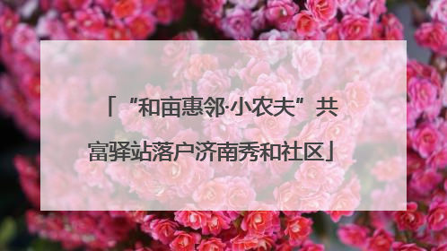 “和亩惠邻·小农夫”共富驿站落户济南秀和社区