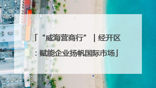 “威海营商行”｜经开区：赋能企业扬帆国际市场