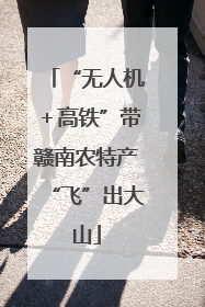 “无人机＋高铁”带赣南农特产“飞”出大山
