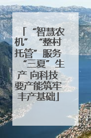 “智慧农机”“整村托管”服务“三夏”生产 向科技要产能筑牢丰产基础