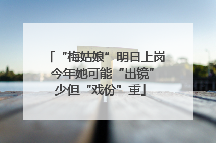 “梅姑娘”明日上岗 今年她可能“出镜”少但“戏份”重