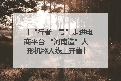 “行者二号”走进电商平台 “河南造”人形机器人线上开售