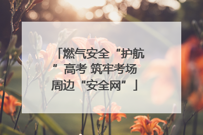 燃气安全“护航”高考 筑牢考场周边“安全网”