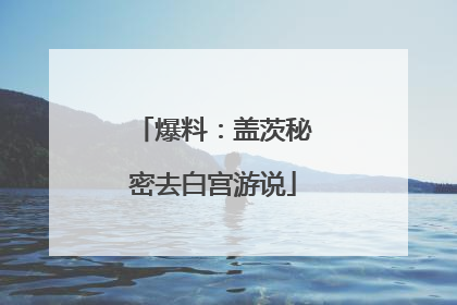 爆料：盖茨秘密去白宫游说