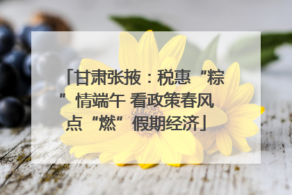 甘肃张掖：税惠“粽”情端午 看政策春风点“燃”假期经济