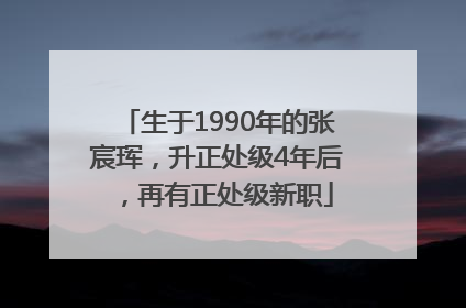 生于1990年的张宸珲，升正处级4年后，再有正处级新职