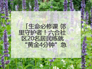 生命必修课 邻里守护者！六合社区20名居民练就“黄金4分钟”急救技能