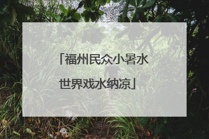 福州民众小暑水世界戏水纳凉