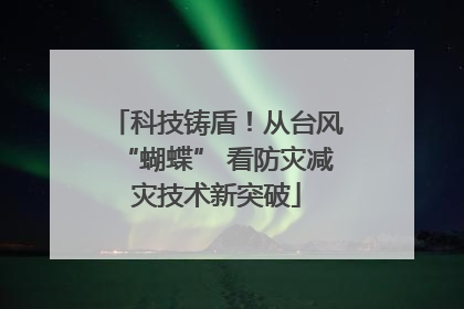 科技铸盾！从台风“蝴蝶” 看防灾减灾技术新突破