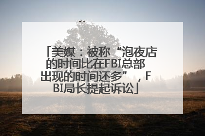 美媒：被称“泡夜店的时间比在FBI总部出现的时间还多”，FBI局长提起诉讼