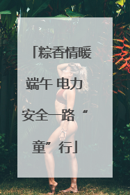 粽香情暖端午 电力安全一路“童”行