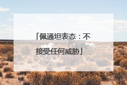 佩通坦表态：不接受任何威胁