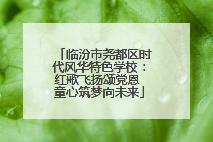 临汾市尧都区时代风华特色学校：红歌飞扬颂党恩 童心筑梦向未来