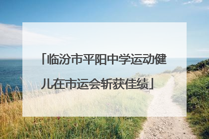 临汾市平阳中学运动健儿在市运会斩获佳绩