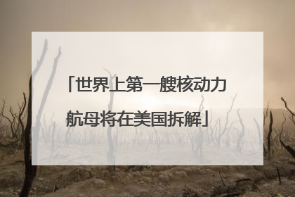 世界上第一艘核动力航母将在美国拆解