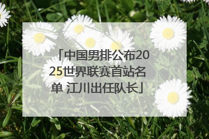 中国男排公布2025世界联赛首站名单 江川出任队长