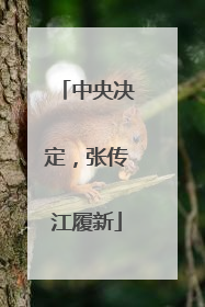 中央决定，张传江履新