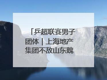 乒超联赛男子团体｜上海地产集团不敌山东魏桥·向尚运动