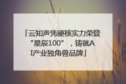 云知声凭硬核实力荣登“星辰100”，铸就AI产业独角兽品牌