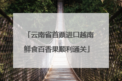 云南省首票进口越南鲜食百香果顺利通关