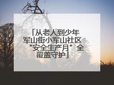 从老人到少年 军山街小军山社区“安全生产月”全覆盖守护