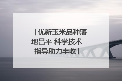 优新玉米品种落地昌平 科学技术指导助力丰收