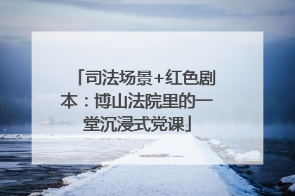 司法场景+红色剧本：博山法院里的一堂沉浸式党课