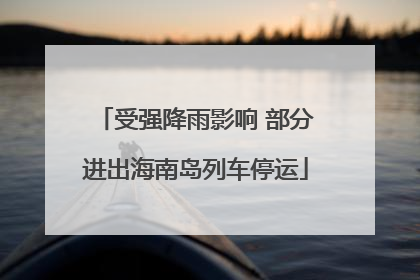 受强降雨影响 部分进出海南岛列车停运