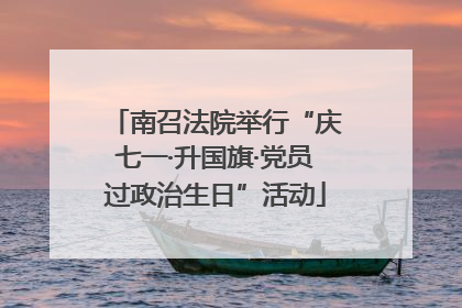 南召法院举行“庆七一·升国旗·党员过政治生日”活动