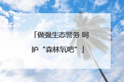 做强生态警务 呵护“森林氧吧”
