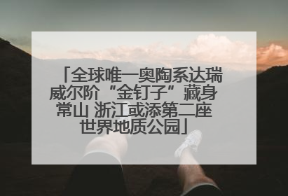 全球唯一奥陶系达瑞威尔阶“金钉子”藏身常山 浙江或添第二座世界地质公园