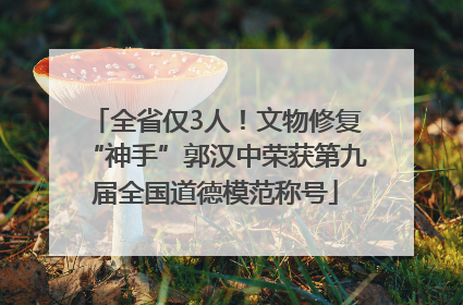 全省仅3人！文物修复“神手”郭汉中荣获第九届全国道德模范称号