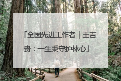 全国先进工作者｜王吉贵：一生秉守护林心
