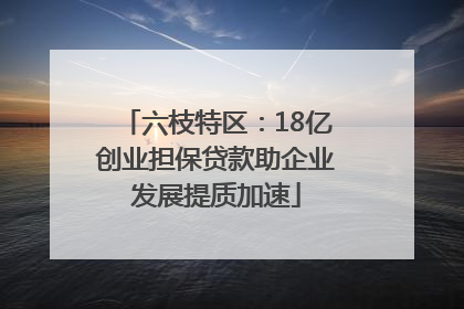 六枝特区：18亿创业担保贷款助企业发展提质加速