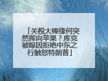 关税大棒缘何突然挥向苹果？库克被曝因拒绝中东之行触怒特朗普