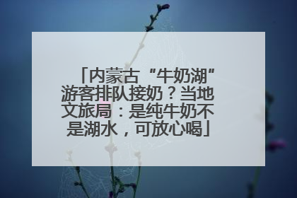 内蒙古“牛奶湖”游客排队接奶？当地文旅局：是纯牛奶不是湖水，可放心喝