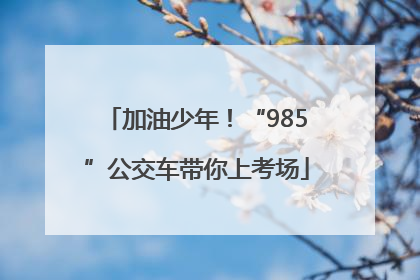 加油少年！“985”公交车带你上考场