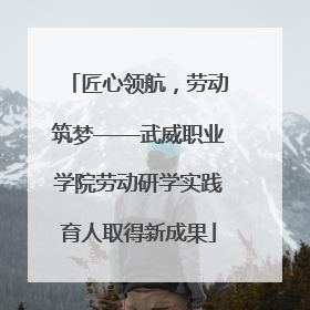 匠心领航，劳动筑梦——武威职业学院劳动研学实践育人取得新成果