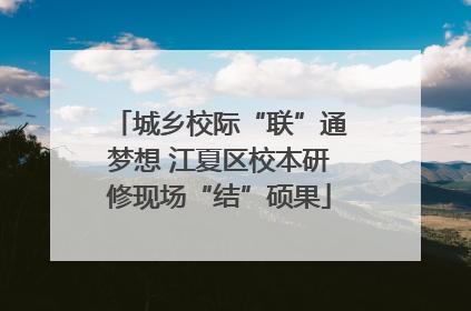 城乡校际“联”通梦想 江夏区校本研修现场“结”硕果