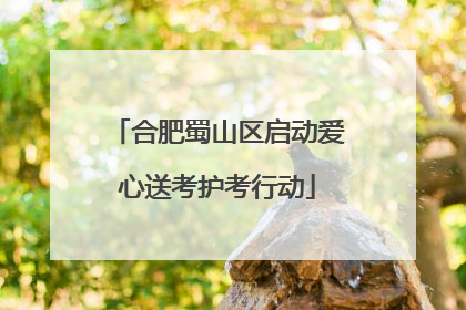 合肥蜀山区启动爱心送考护考行动