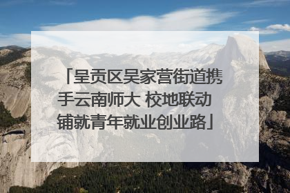 呈贡区吴家营街道携手云南师大 校地联动铺就青年就业创业路