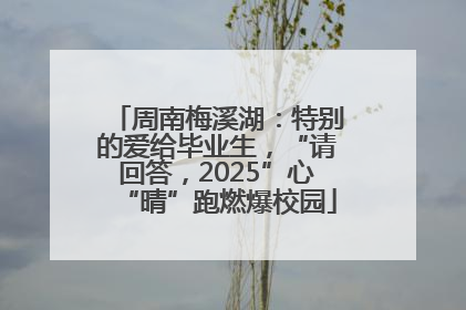 周南梅溪湖：特别的爱给毕业生，“请回答，2025”心“晴”跑燃爆校园