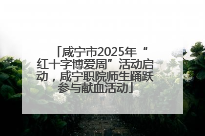 咸宁市2025年“红十字博爱周”活动启动，咸宁职院师生踊跃参与献血活动