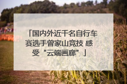 国内外近千名自行车赛选手曾家山竞技 感受“云端画廊”