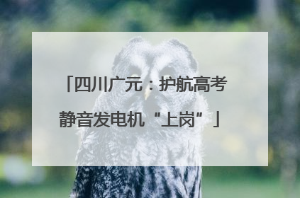 四川广元：护航高考 静音发电机“上岗”